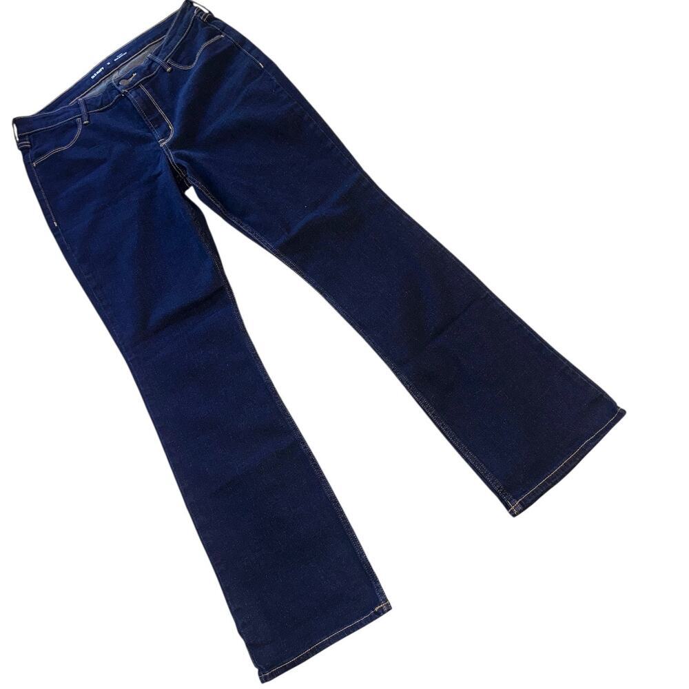 Old Navy Women’s Size 12 Flare Jeans Dark Wash Mid Rise NWT Stretch Denim
